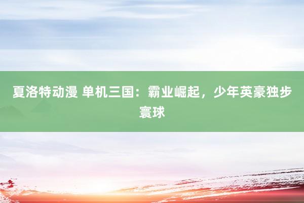 夏洛特动漫 单机三国：霸业崛起，少年英豪独步寰球