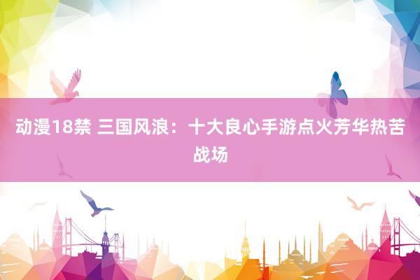 动漫18禁 三国风浪：十大良心手游点火芳华热苦战场
